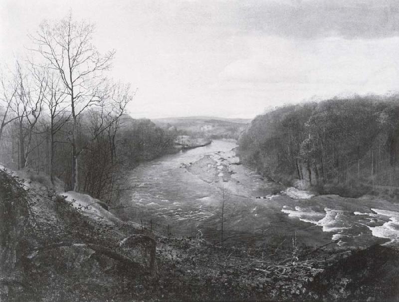 Atkinson Grimshaw The Wharfe above Bolton Woods,with Barden Tower in the Distance